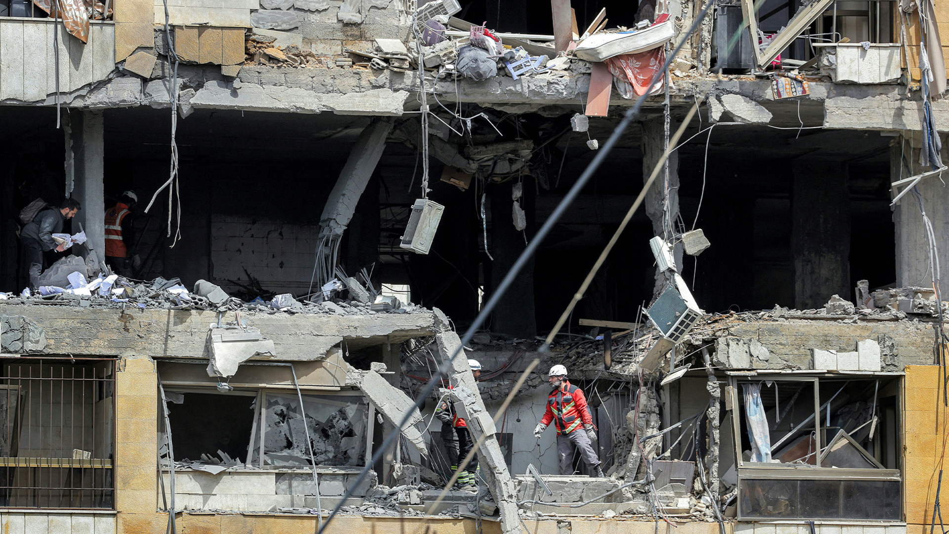 Beirut apartment damaged in Israeli strike