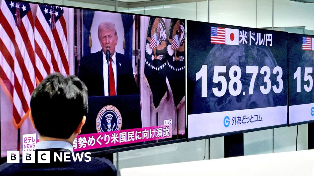 Oil jumps and shares fall after US president address