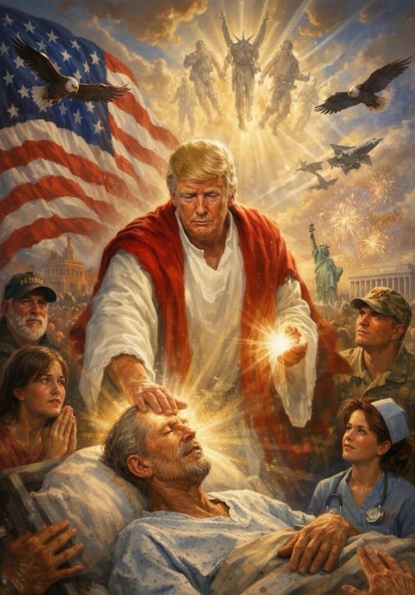 Trump’s posting even more AI-generated Trump-Jesus fan art