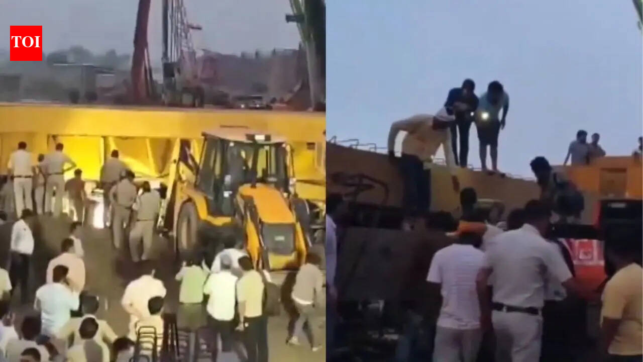 3 dead, 1 injured as crane overturns at Jewar Airport flyover construction site