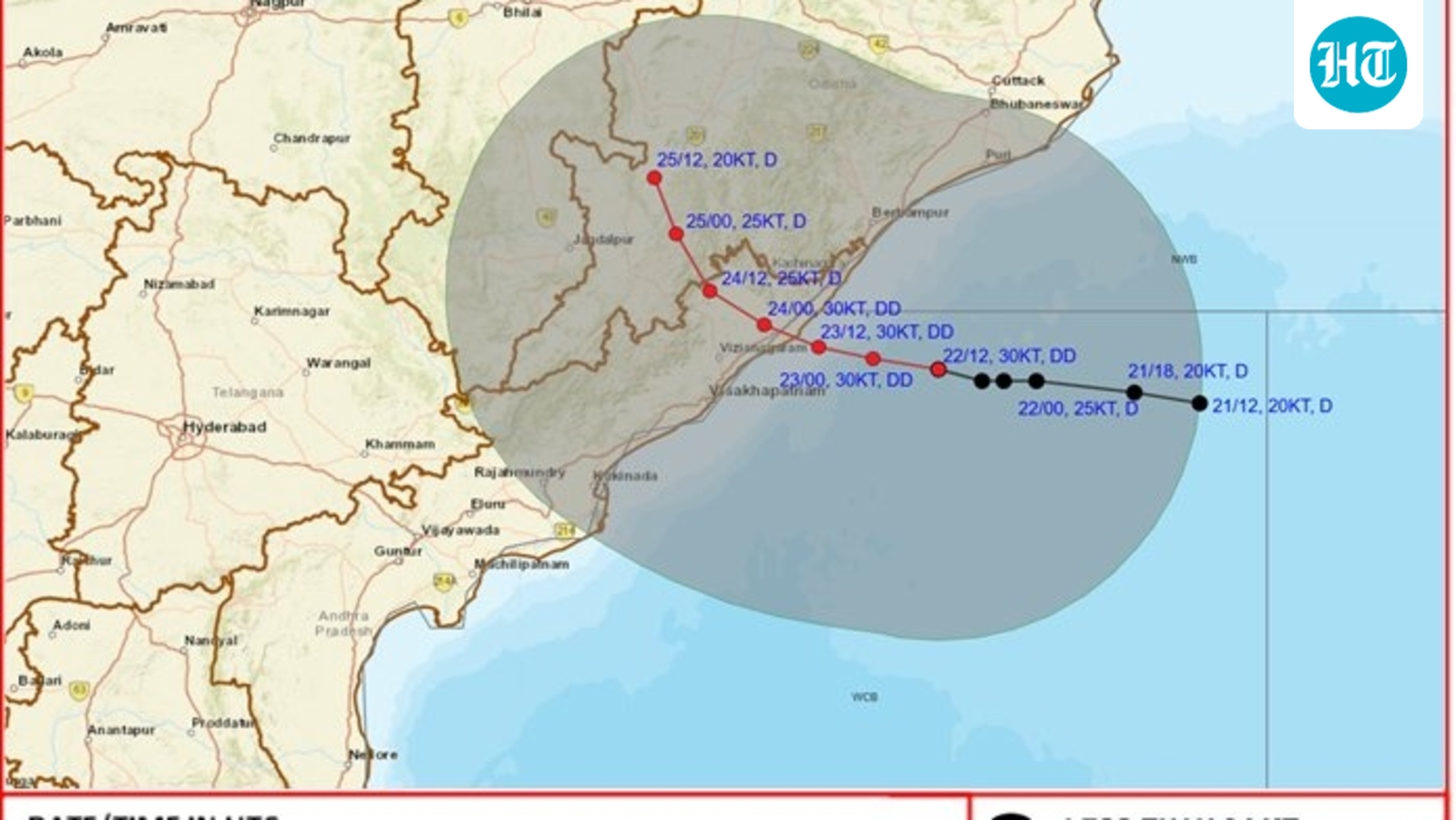 Bay of Bengal system intensifies into deep depression, to cross Andhra-Odisha coast by September 23