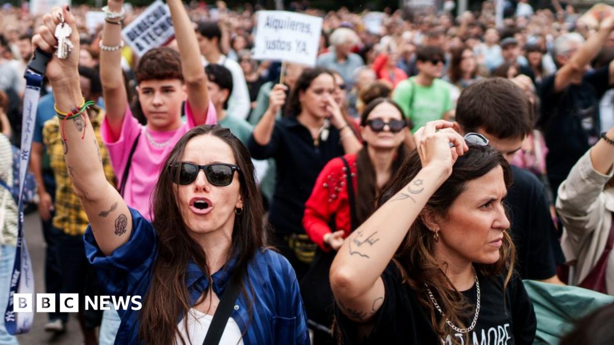 'Anger in the streets': Tens of thousands protest in Spain over housing crisis