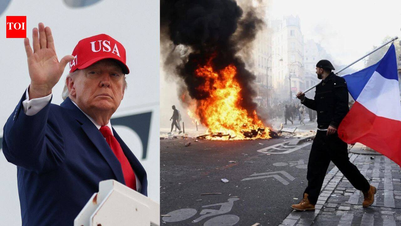 ‘US will burn like France’: Trump revives anti-immigrant rhetoric in midterm push